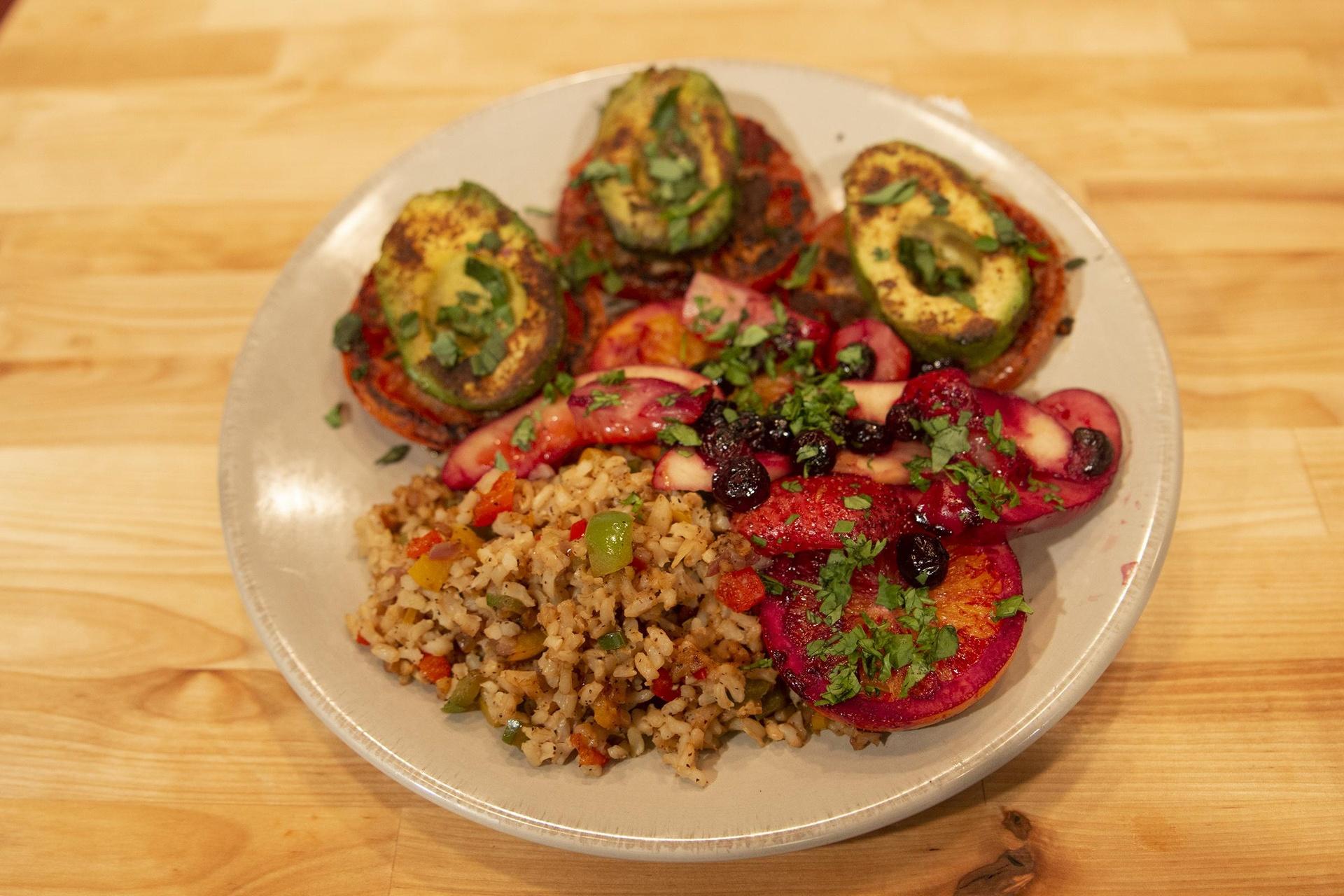 Pan Seared Tomatoes & Fruit Collage